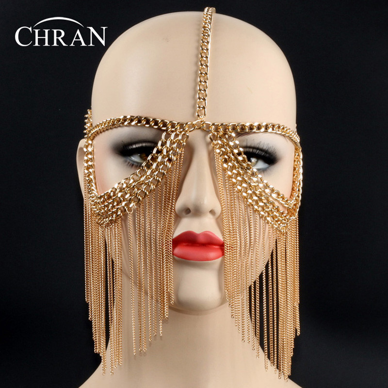Body Jewelry Face
 Aliexpress Buy CHRAN Lovely Women Face Mesh Head