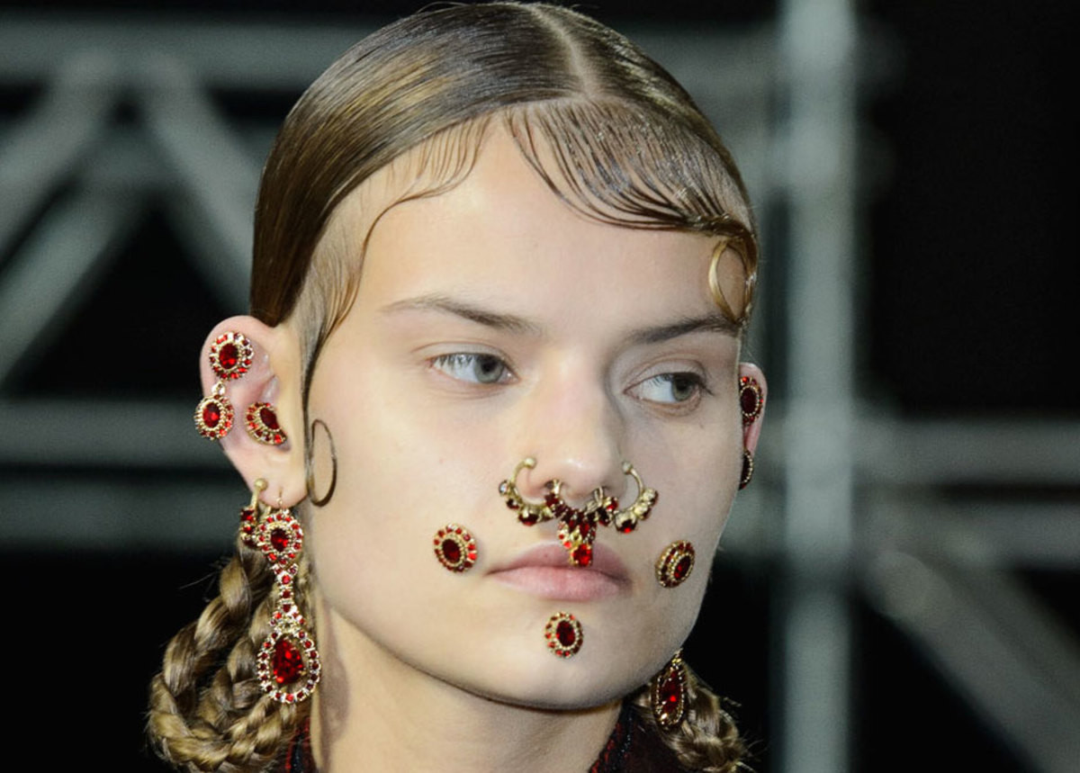 Body Jewelry Face
 Givenchy Went Heavy on the Face Jewelry for Fall Fashionista