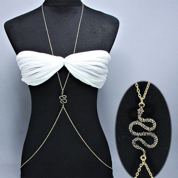 Body Jewelry Rihanna
 Gold Snake Body Chain Beach Body Chain Rihanna Body