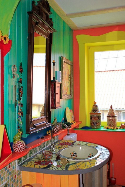 Bohemian Bathroom Decor
 Dishfunctional Designs The Bohemian Bathroom