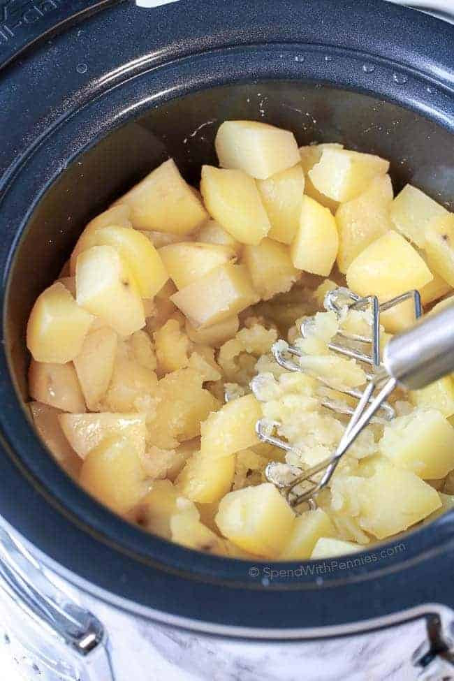 Boiling Potatoes For Mashed Potatoes
 No Boil Slow Cooker Mashed Potatoes Spend With Pennies