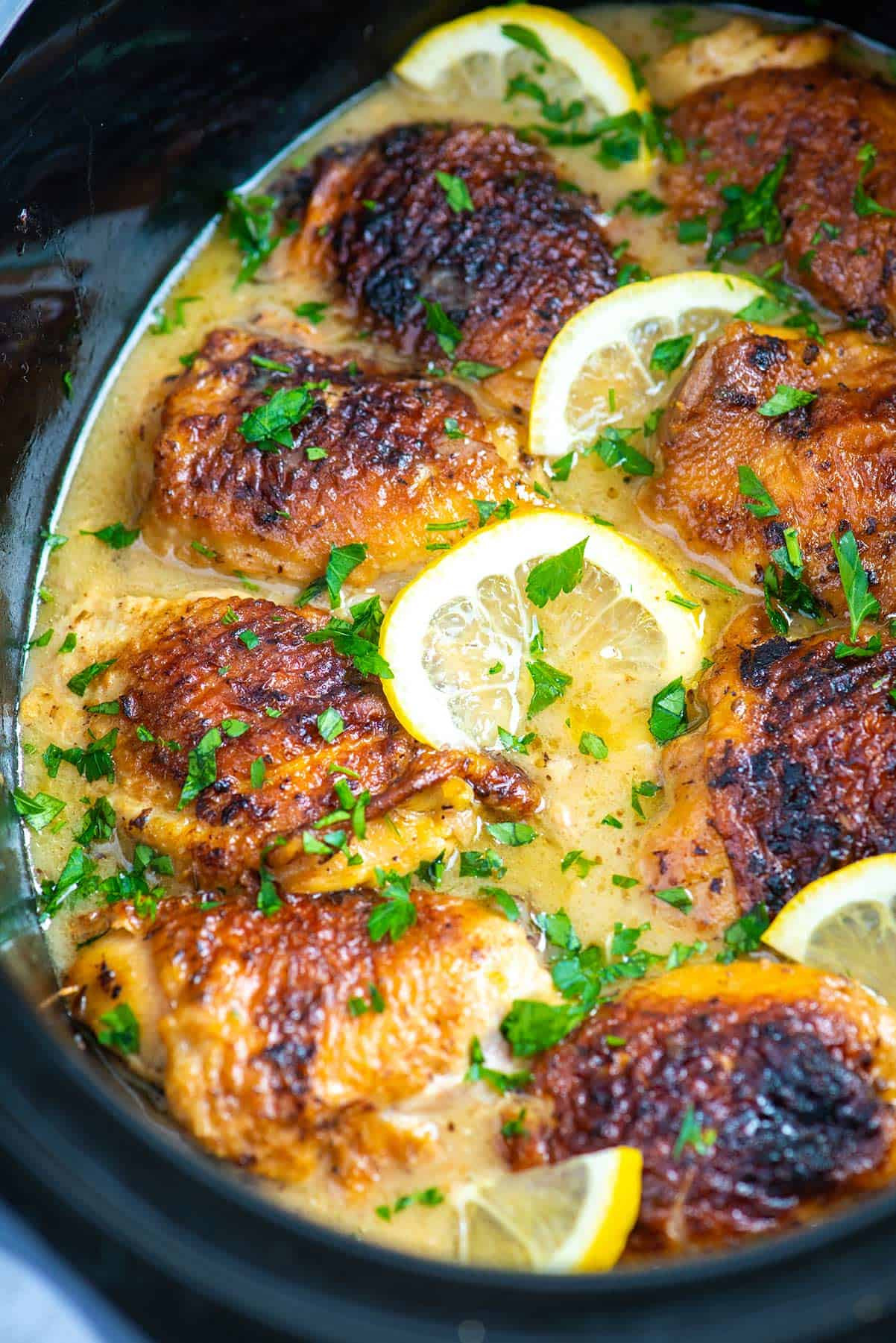 Bone In Chicken Thighs Slow Cooker
 Ultimate Slow Cooker Lemon Chicken Thighs