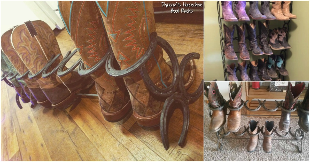 Boot Rack DIY
 How to Make This Ridiculously Simple DIY Horseshoe Boot