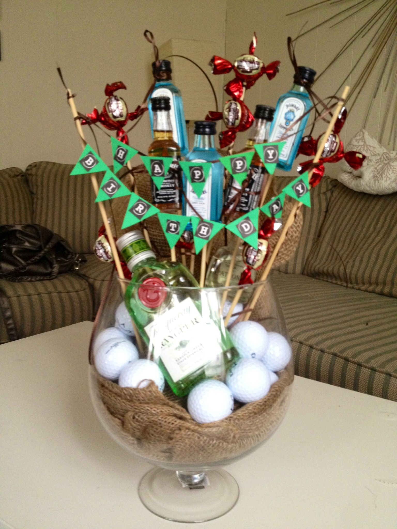 Boss Birthday Gift Ideas Male
 Man bouquet Love this is idea minus the liquor and put