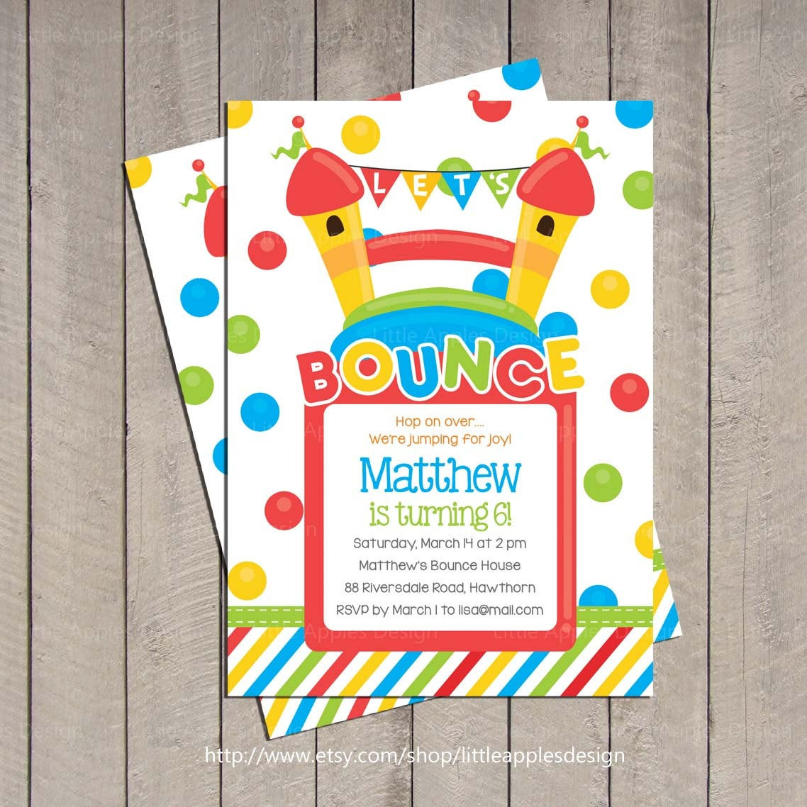 Bounce House Birthday Party Invitations
 Bounce House Birthday Invitation Bounce House invitation