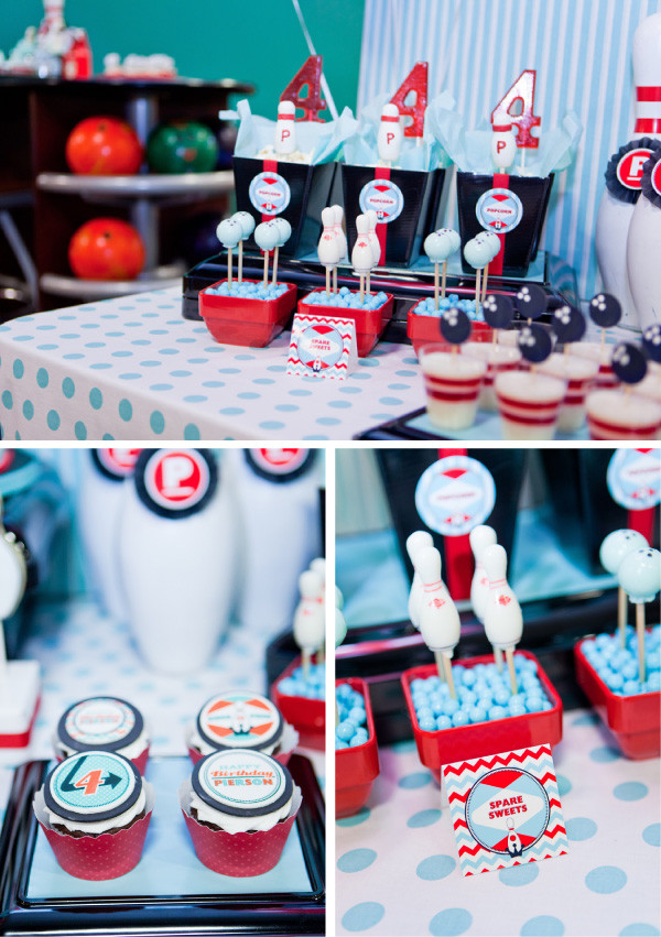 Bowling Alley Birthday Party
 Retro Bowling Party with a Modern Twist Hostess with