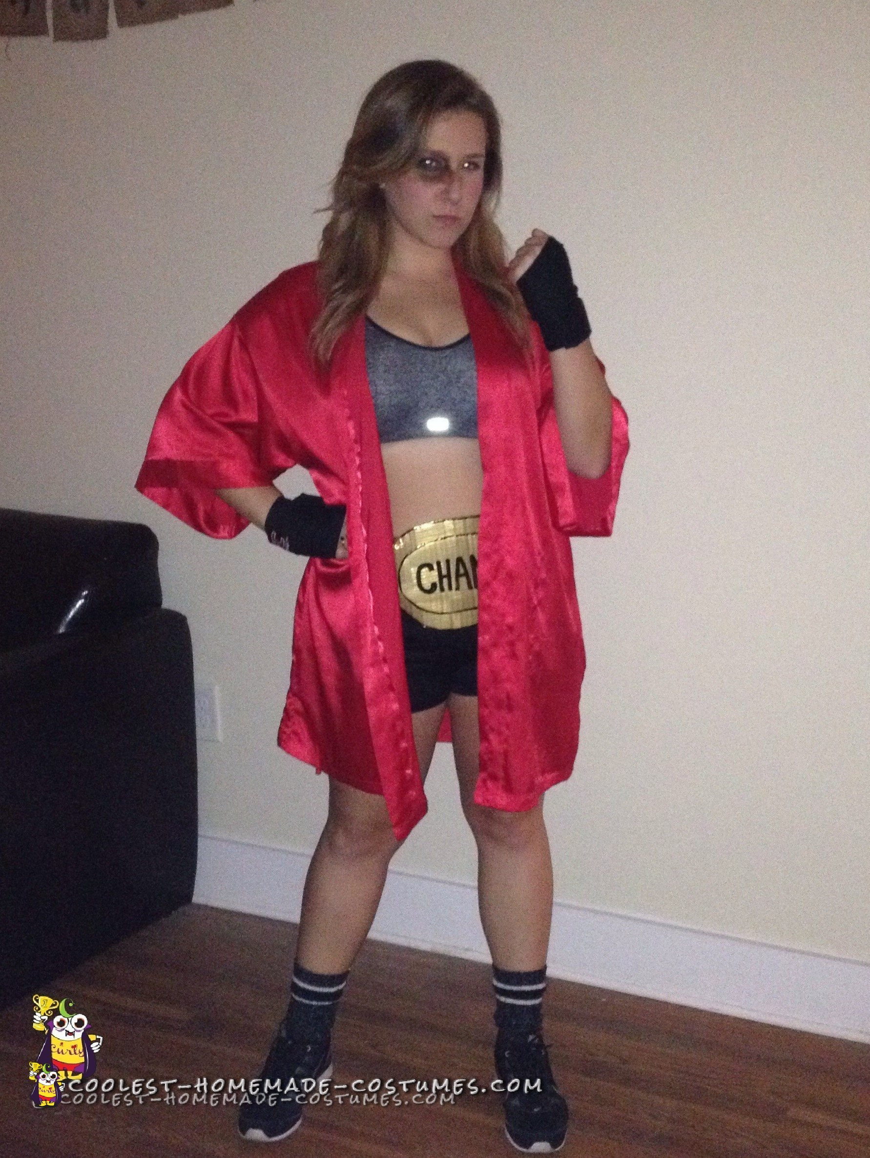 Boxer Costume DIY
 Knockout Woman s Boxer Costume