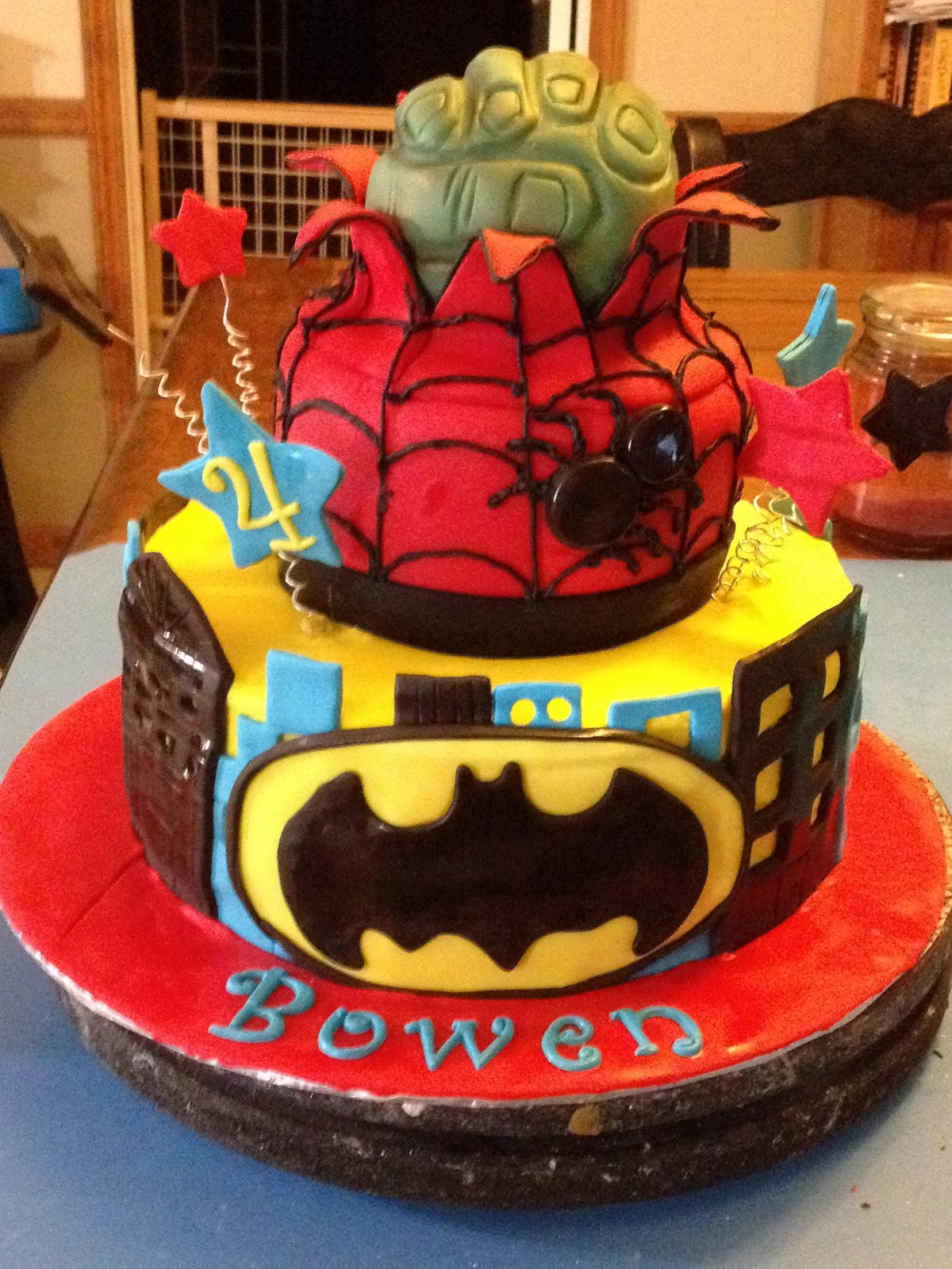 Boy Birthday Cakes
 Learning To Fly Cakes and Pastries A Superhero Cake for a