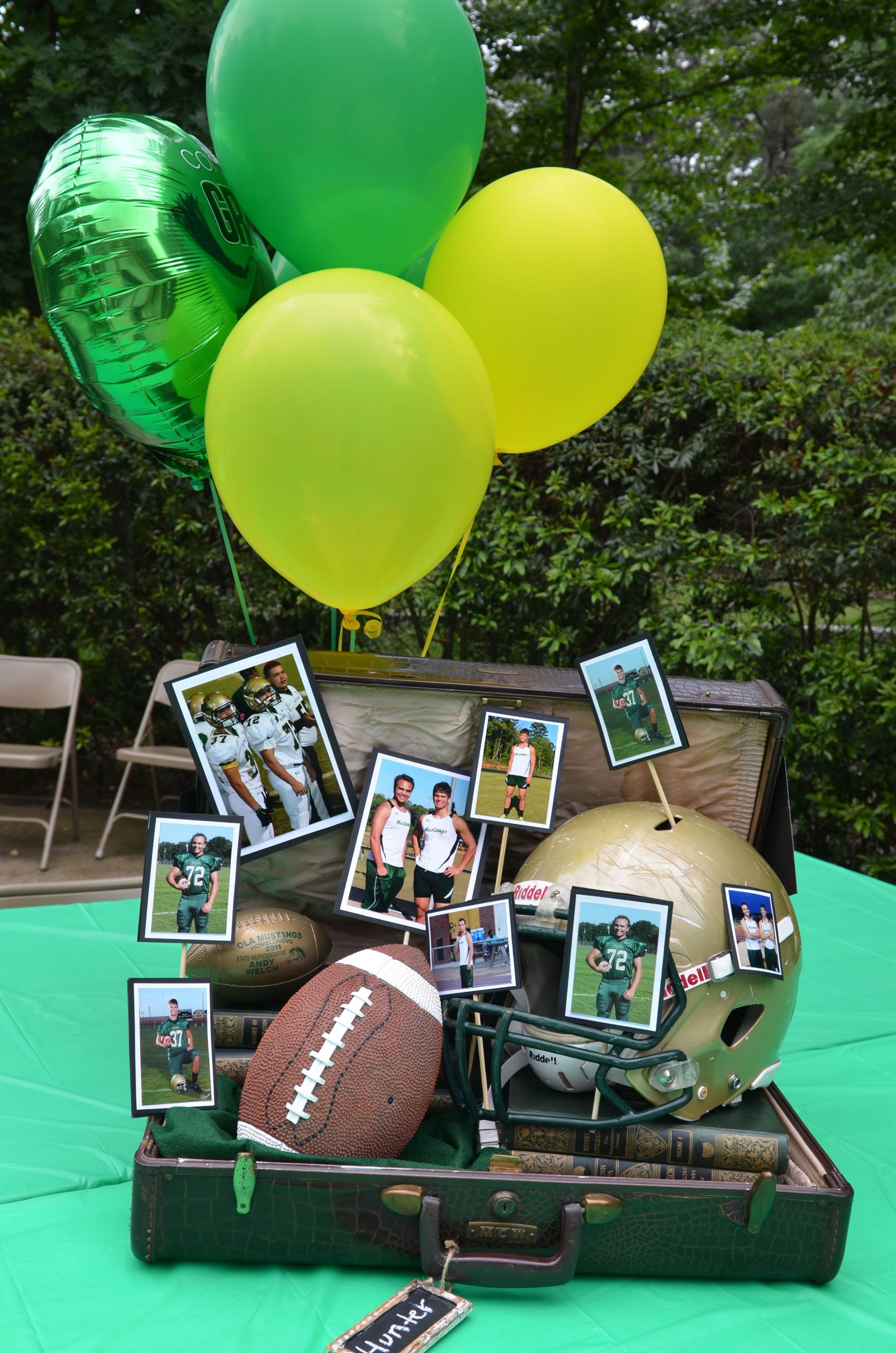 Boy Graduation Party Ideas
 Centerpiece for Boys could easily change this up for