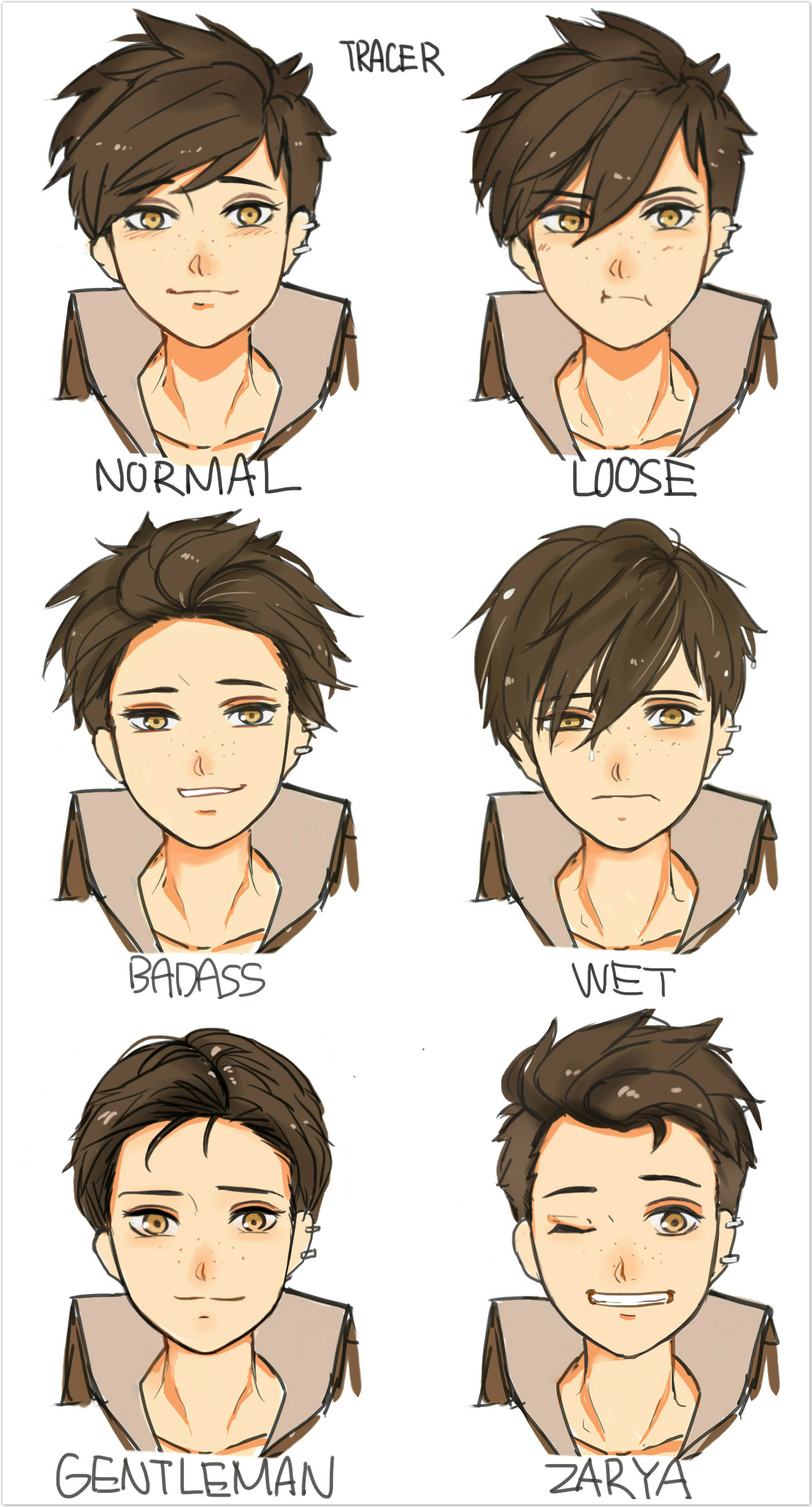 Boy Hairstyles Drawing
 Tracer Hairstyle by BJMAKI on DeviantArt