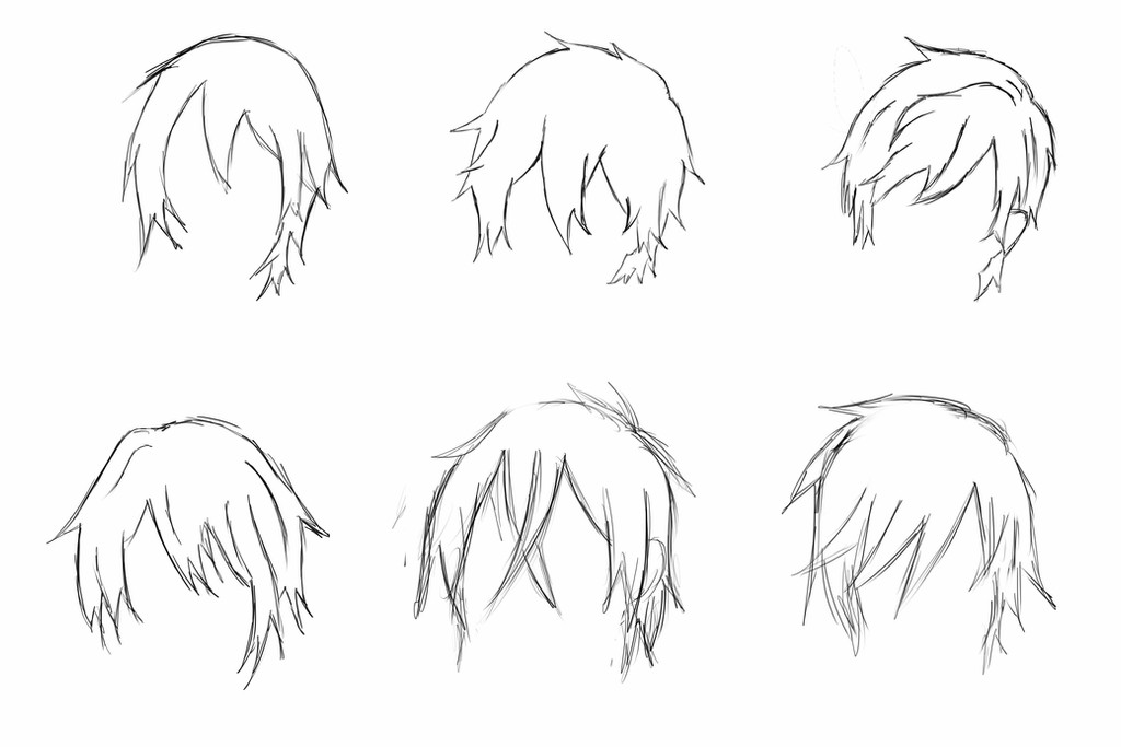 Boy Hairstyles Drawing
 anime boy hair styles by syanm2 on DeviantArt