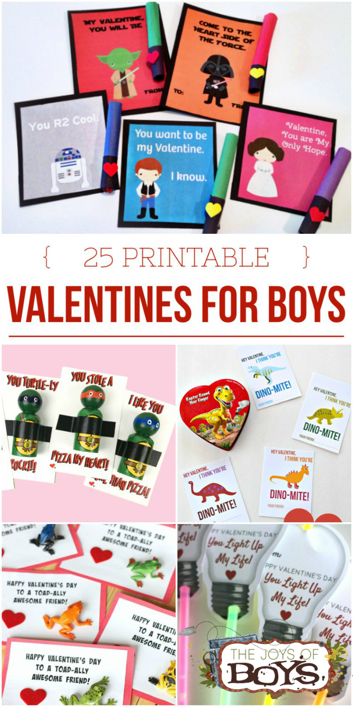 Boy Valentines Gift Ideas
 25 Printable Valentines for Boys "Boy Approved" Valentines