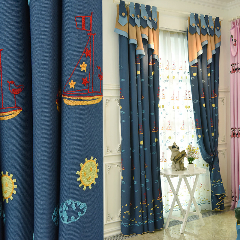 Boys Bedroom Curtains
 Navy Blue Custom Nautical Curtains for Boys Bedroom