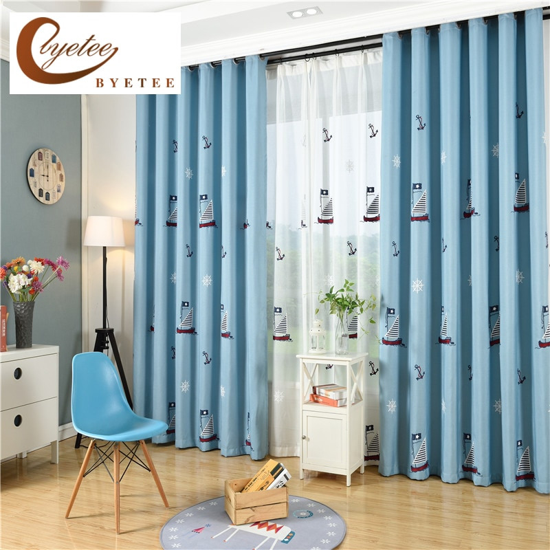 Boys Bedroom Curtains
 [byetee] Children Curtains For Living Blackout Embroidered