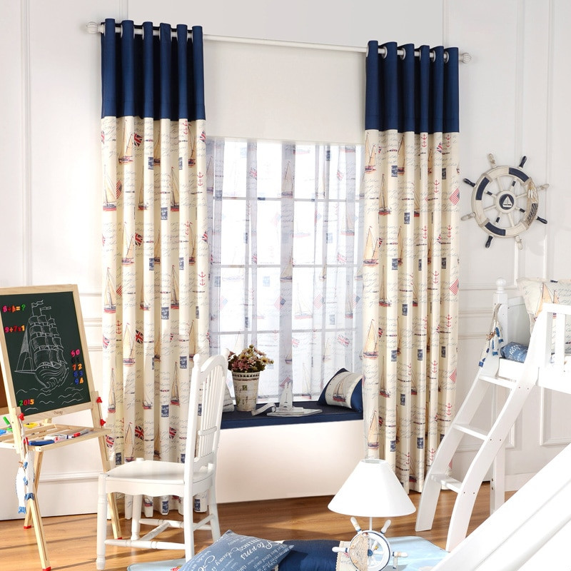 Boys Bedroom Curtains
 Blackout Curtain Fabrics And Tulle For Boys Bedroom Panel
