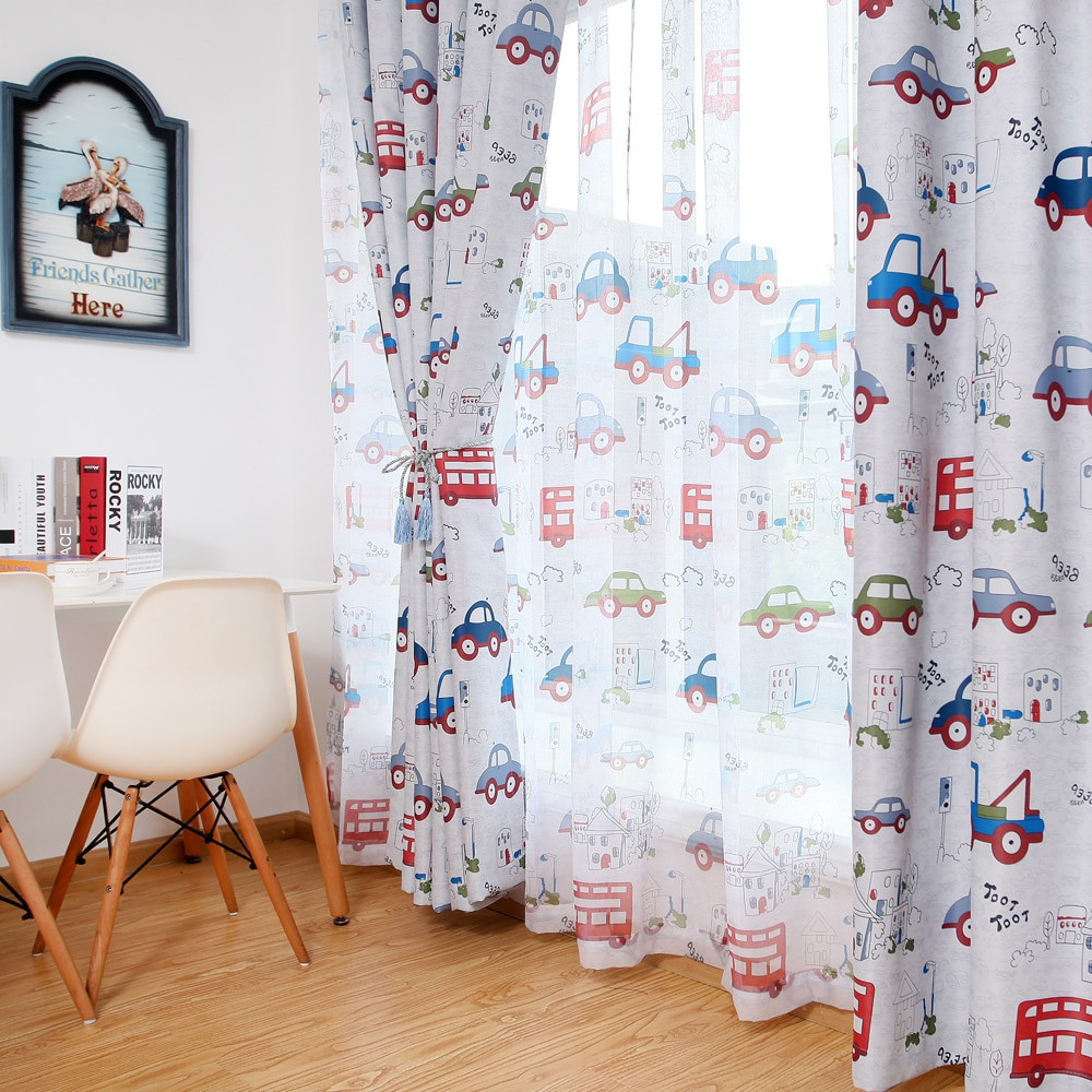 Boys Bedroom Curtains
 Blackout curtains for the bedroom toy car kids room