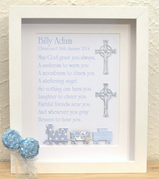 Boys Christening Gift Ideas
 Classic Baby Boys Unique Christening Baptism Poem Gifts