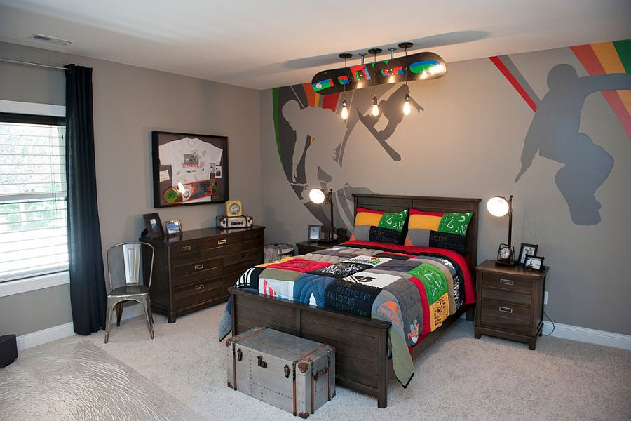 Boys Sports Bedroom
 25 Cool Kids’ Bedrooms that Charm with Gorgeous Gray