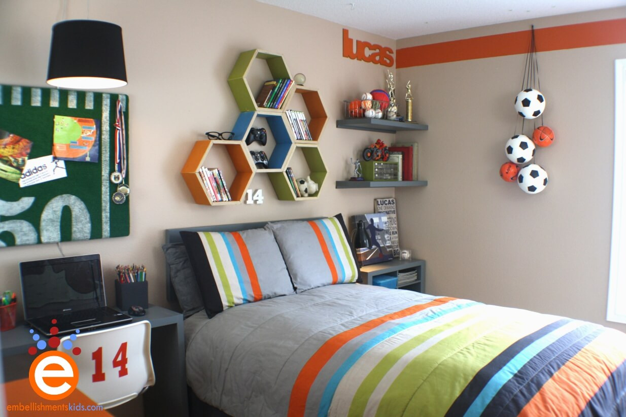 Boys Sports Bedroom
 Interesting Sports Themed Bedrooms for Kids Interior