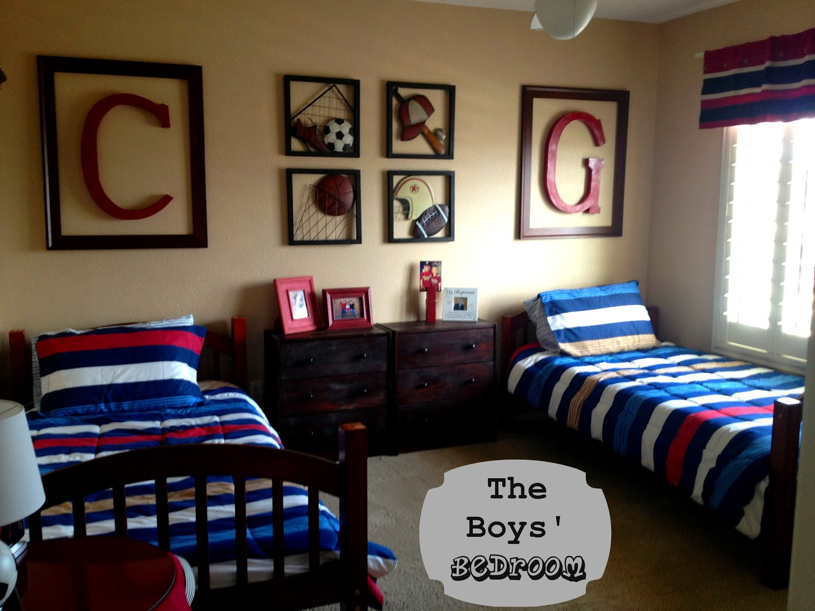 Boys Sports Bedroom
 Marci Coombs The Boys Sports Themed Bedroom