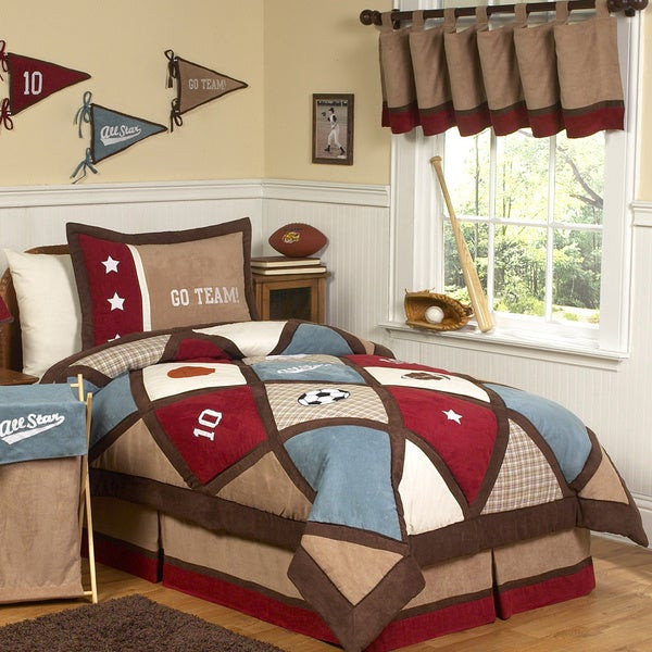 Boys Twin Bedroom Set
 Shop Sweet Jojo Designs 4 piece Boys All Star Sports Twin