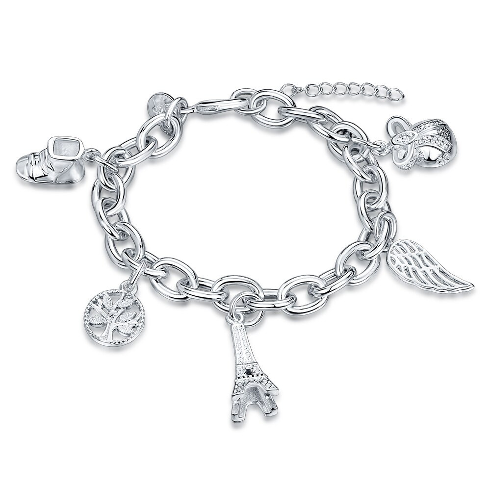 Bracelet Prata
 Uni Jewelry Fashion Bracelet for Women Silver Plated