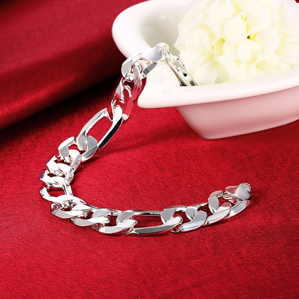 Bracelet Prata
 Aliexpress Buy Men s Jewelry bracelet 925 Plated