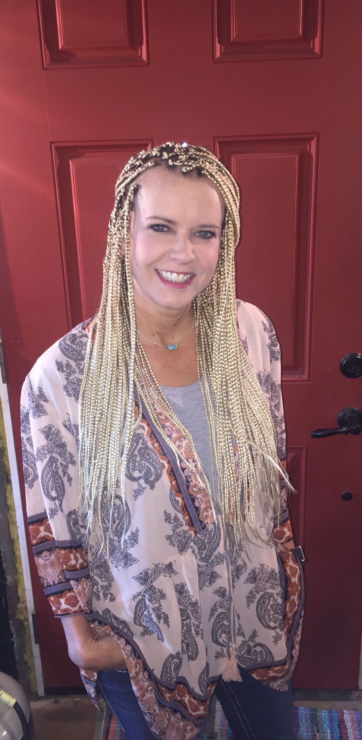 Braided Hairstyles For White Females
 White girl with box braids