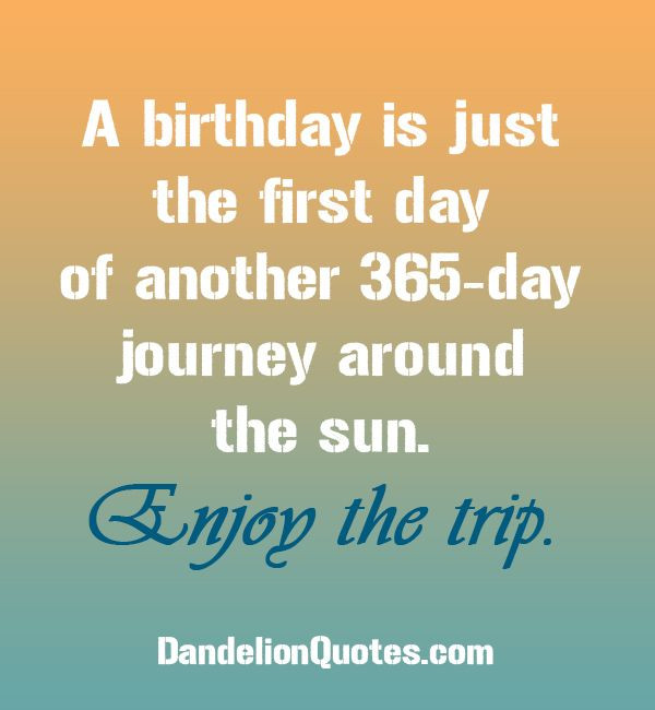 Brainy Birthday Quotes
 A birthday is just the first day of