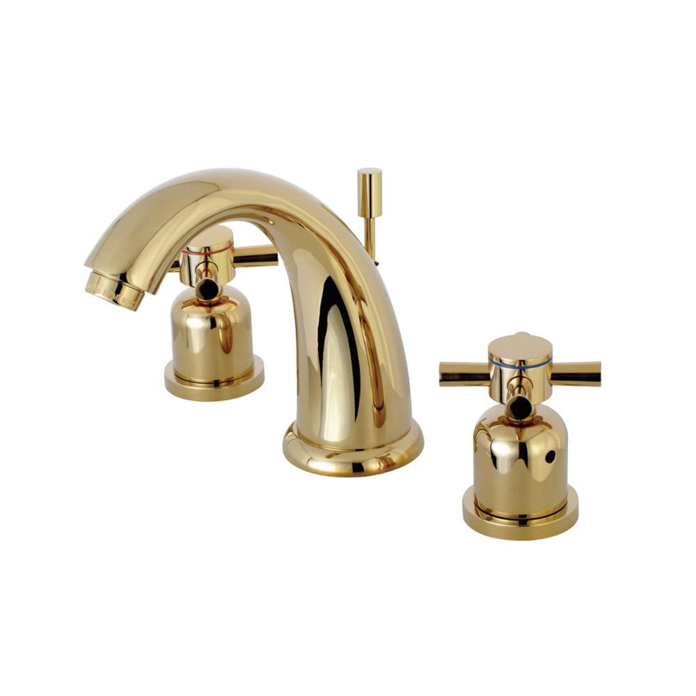 Brass Widespread Bathroom Faucet
 Kingston Brass Modern Cross 8 in Widespread 2 Handle