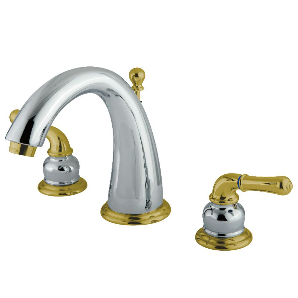 Brass Widespread Bathroom Faucet
 Kingston Brass Modern 8 in Widespread 2 Handle Bathroom