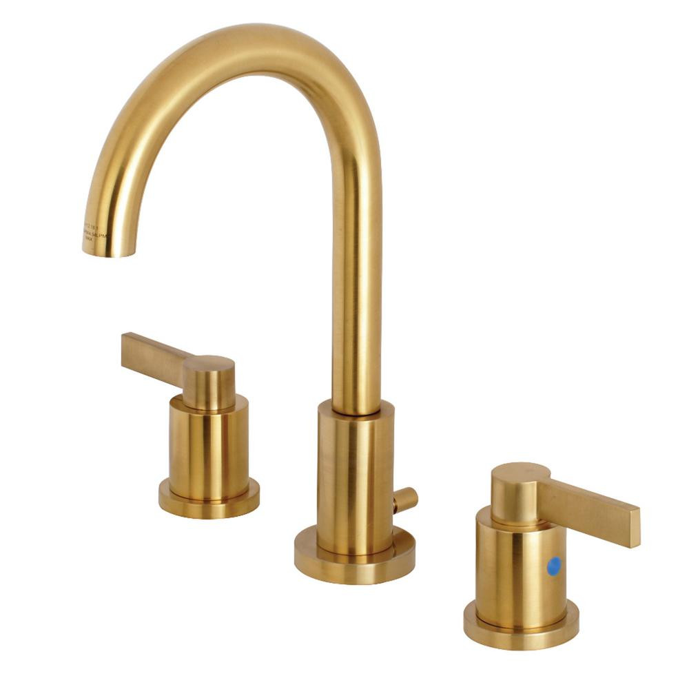 Brass Widespread Bathroom Faucet
 Kingston Brass Nuvo 8 in Widespread 2 Handle High Arc