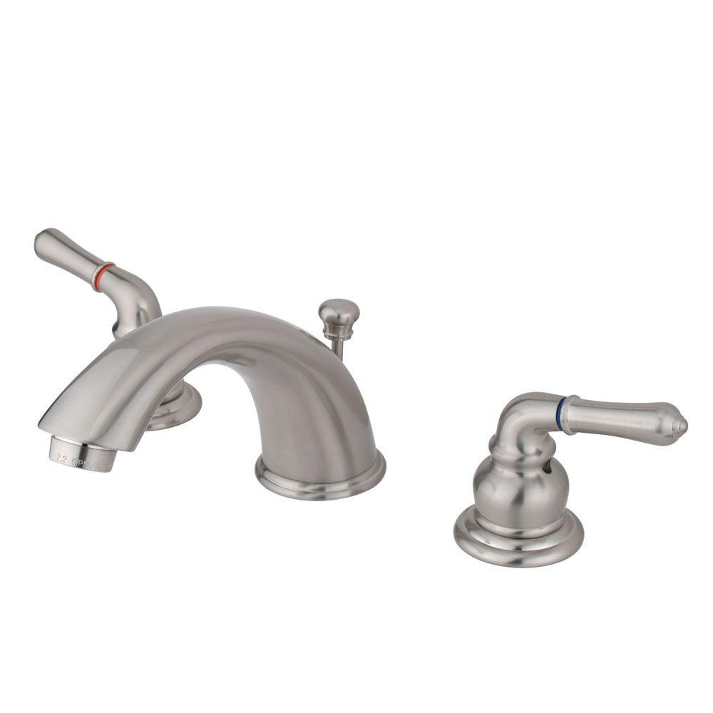 Brass Widespread Bathroom Faucet
 Kingston Brass 8 in Widespread 2 Handle Mid Arc Bathroom