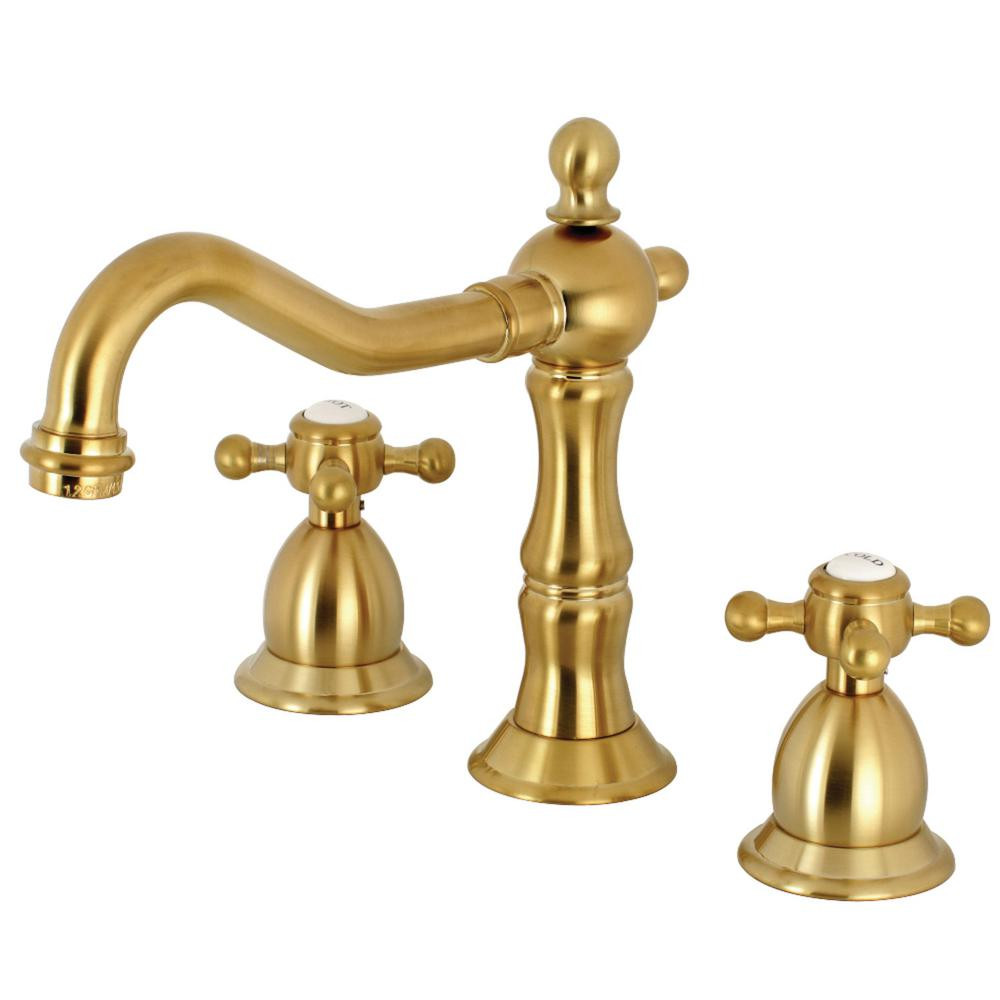Brass Widespread Bathroom Faucet
 Kingston Brass Heritage 8 in Widespread 2 Handle Bathroom