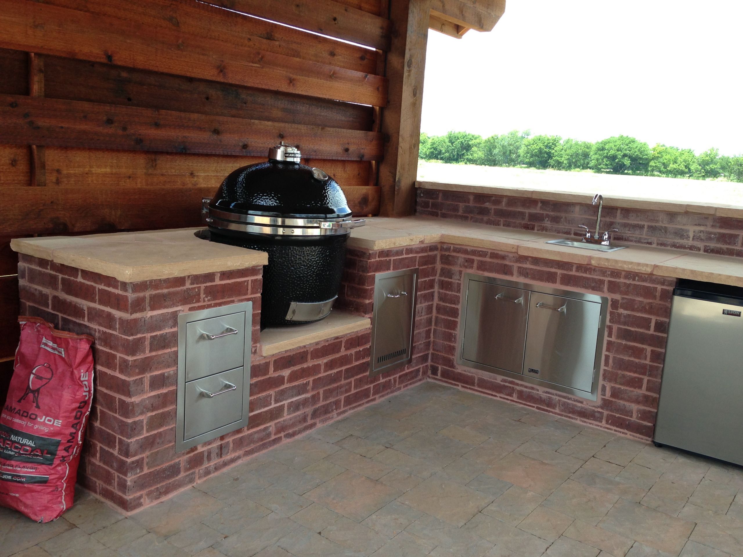 Brick Outdoor Kitchen
 Outdoor Kitchen Designs & Contractors in Oklahoma City