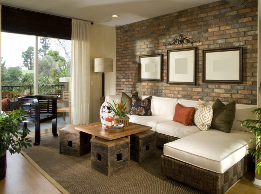Brick Wall Living Room
 38 Beautiful Living Rooms with Exposed Brick Walls