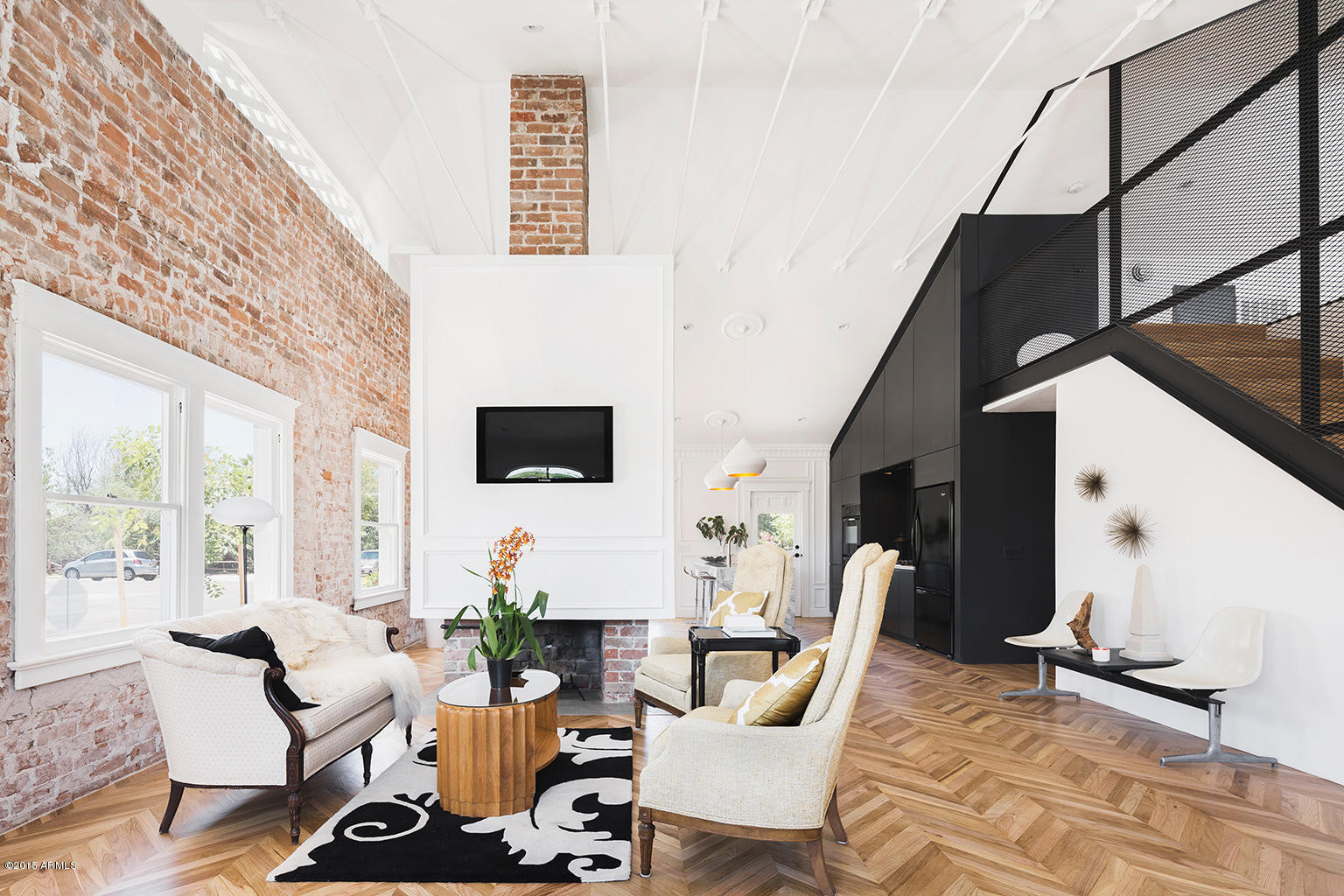 Brick Wall Living Room
 Exposed Brick Wall Modern Bungalow Style