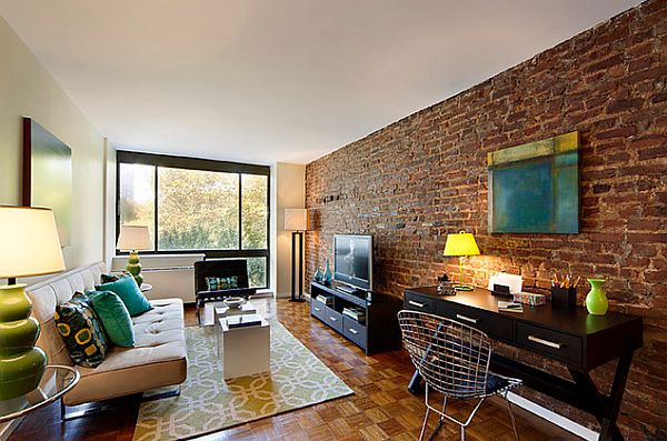 Brick Wall Living Room
 Adding an Exposed Brick Wall to Your Home