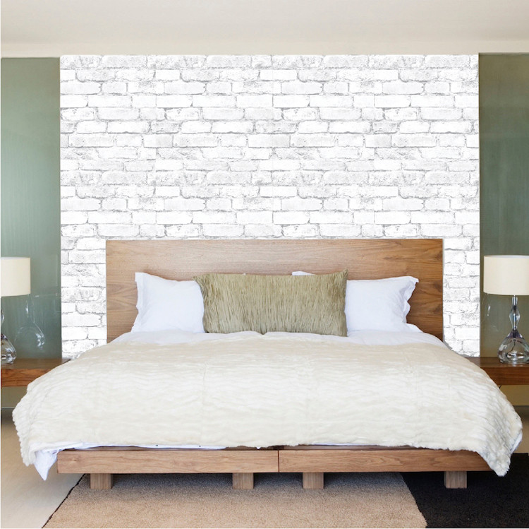 Brick Wallpaper Bedroom
 White Bricks Wallpaper Decal Self Adhesive Brick