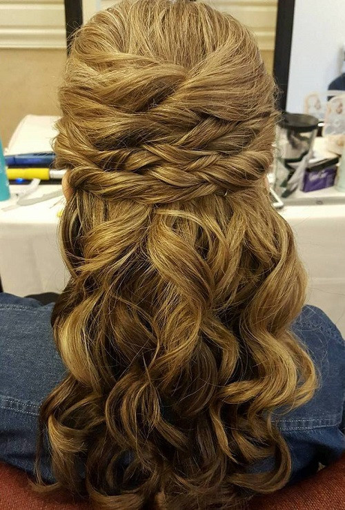 Bridesmaid Hairstyles Half Up Half Down With Curls
 Half Up Half Down Wedding Hairstyles – 50 Stylish Ideas