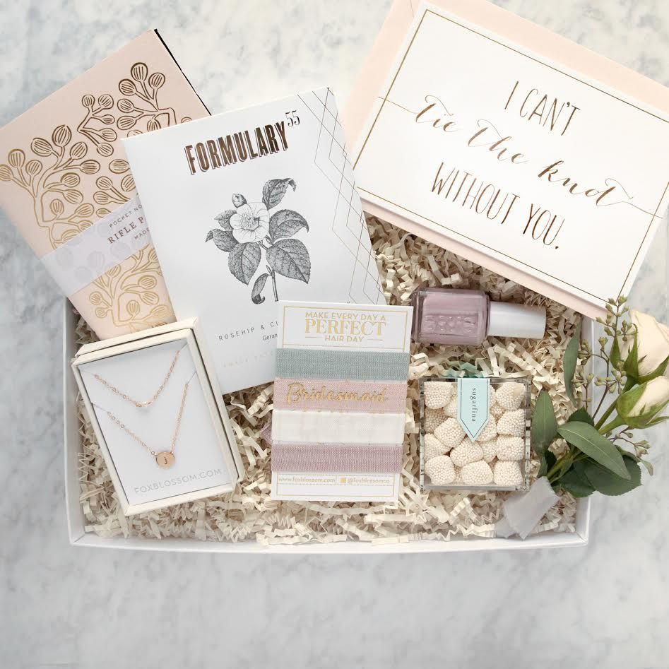 Bridesmaid Thank You Gift Box Ideas
 bridesmaids and besties t box to say thank you for