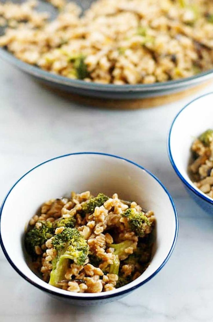 Broccoli Main Dish Recipes
 Farro with Broccoli and Shiitakes Recipe