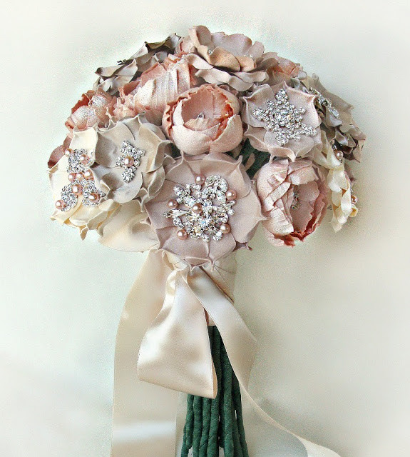 Brooches Bouquet
 lamb & blonde Wedding Wednesday Brooch Bouquets