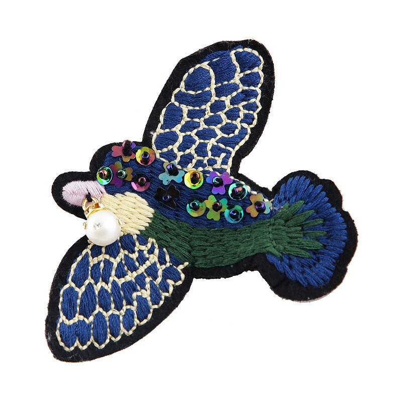 Brooches Embroidery
 eckOha Bird Eagle Brooch Pin Animal Stitch Embroidery