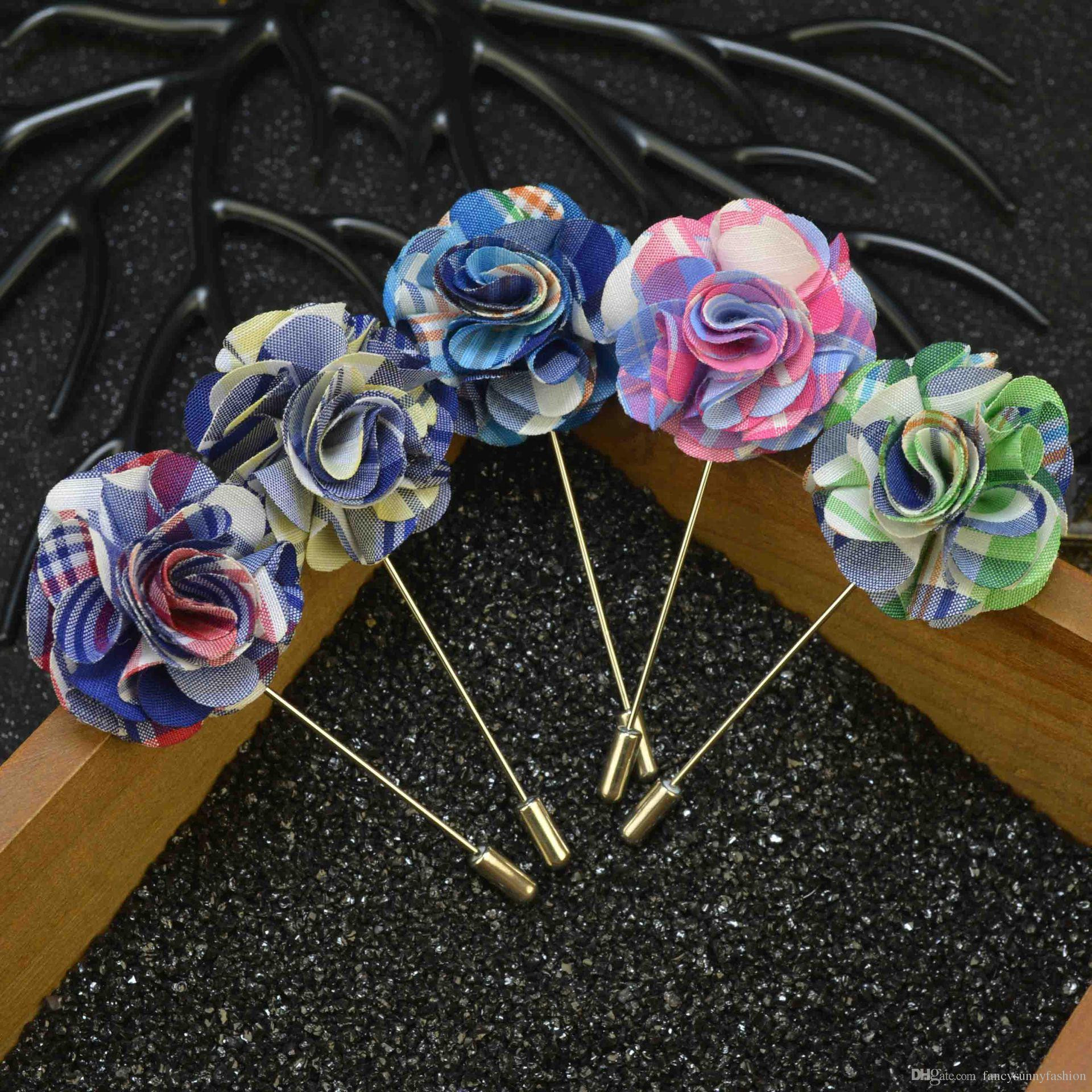 Brooches Hand Made
 2019 Price Cheap Fabric Flower Brooch Pins Handmade