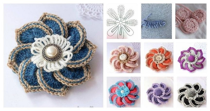 Brooches Tutorial
 DIY Crochet Flower Brooch Tutorial