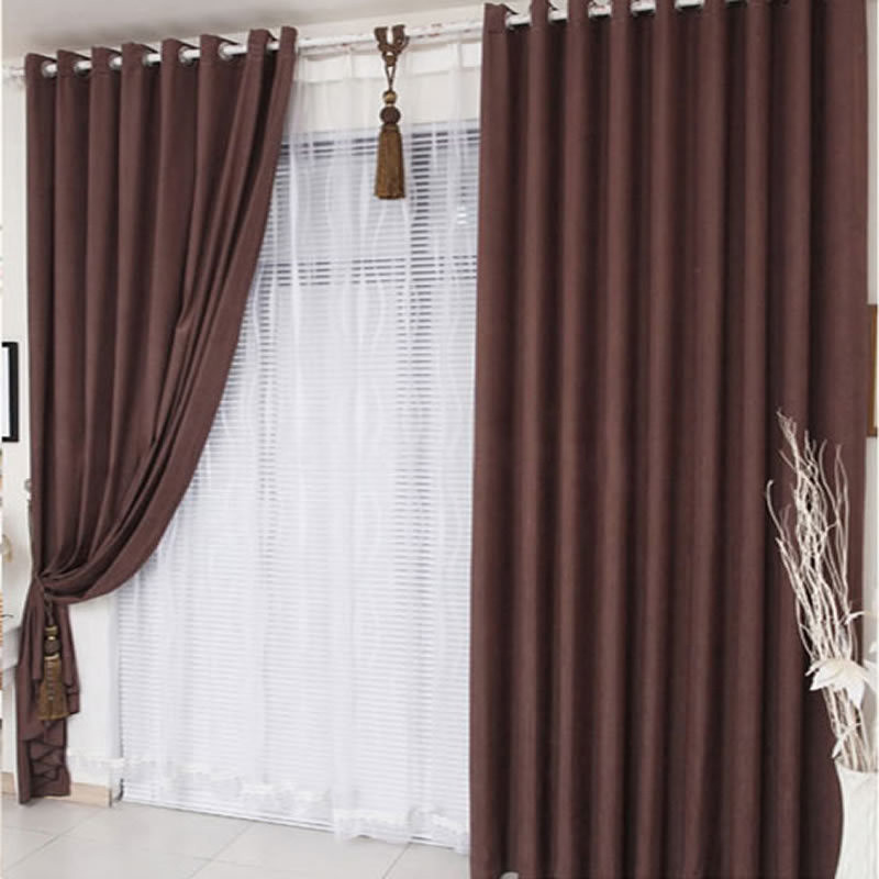 Brown Curtains For Living Room
 Chocolate brown curtains are modern style
