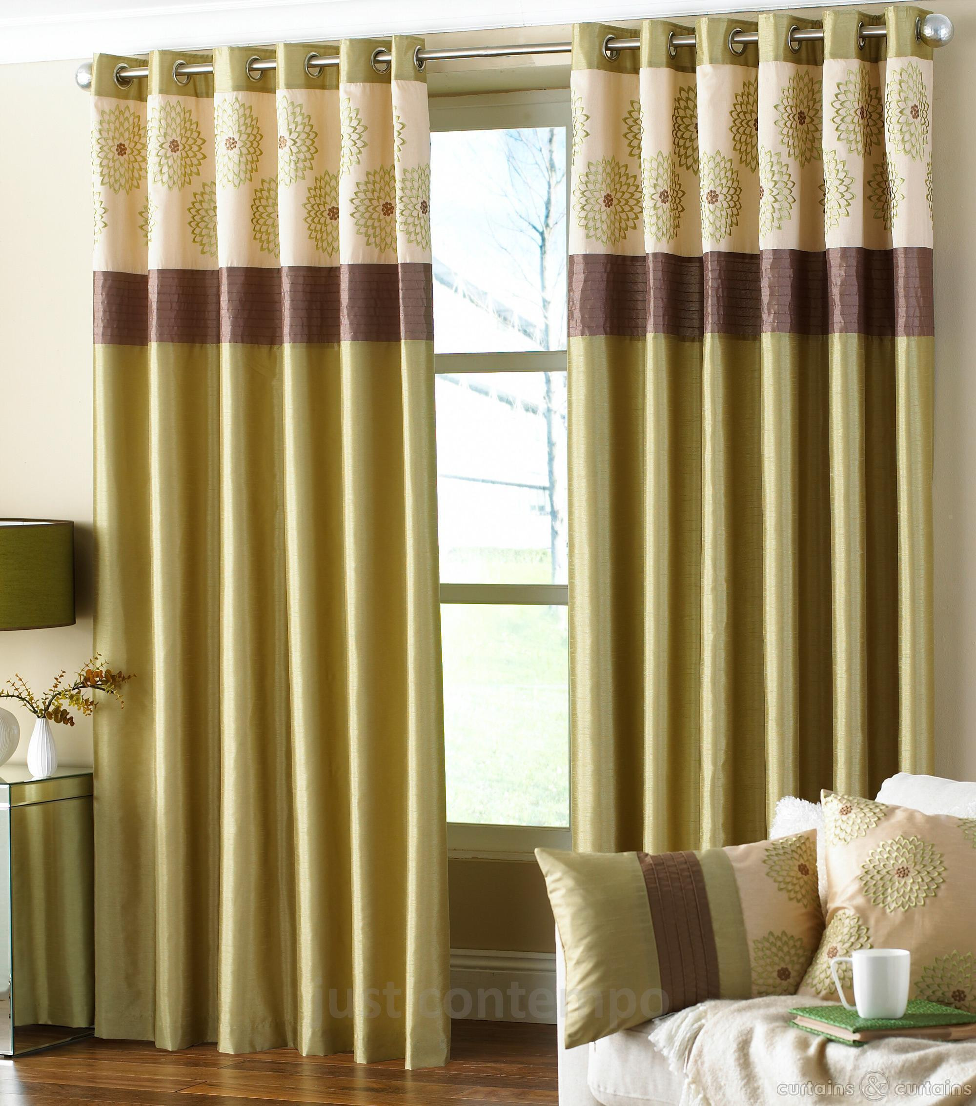 Brown Curtains For Living Room
 Green and brown curtains Furniture Ideas