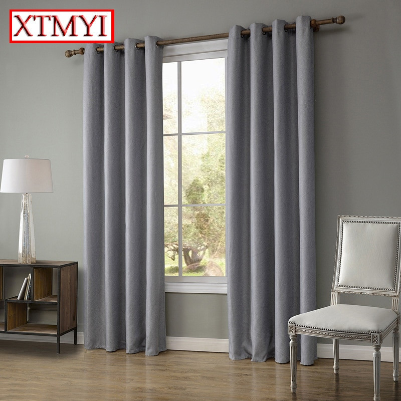 Brown Curtains For Living Room
 Modern linen blackout curtains for bedroom brown beige
