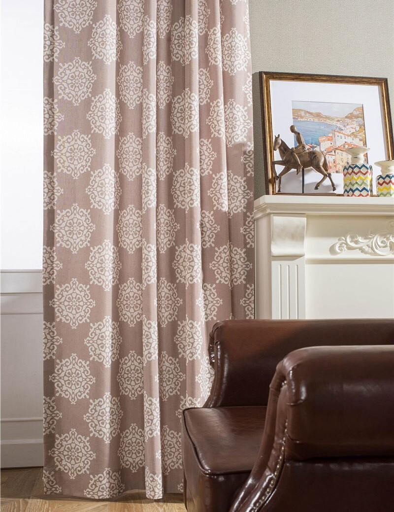 Brown Curtains For Living Room
 Brown Vintage curtains Grommet top Drapes living room